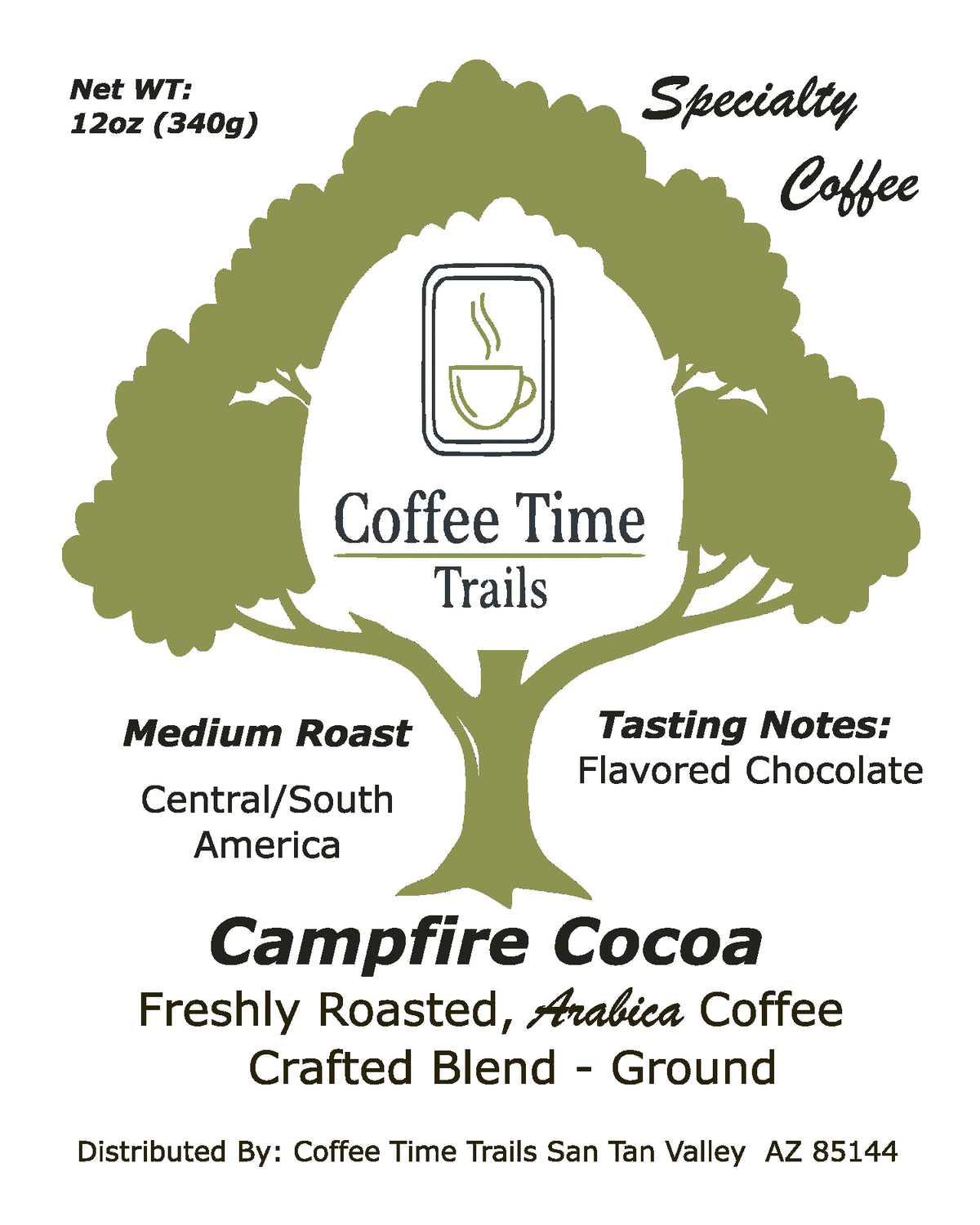 Campfire Cocoa- Chocolate Flavored, Specialty Coffee