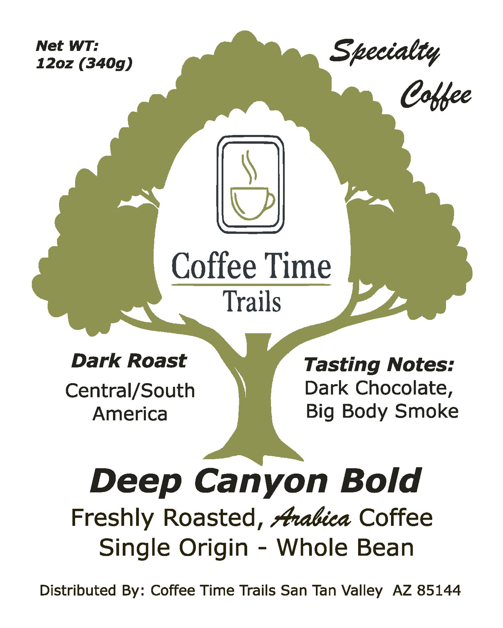 Deep Canyon Bold- Single Origin, Specialty Coffee