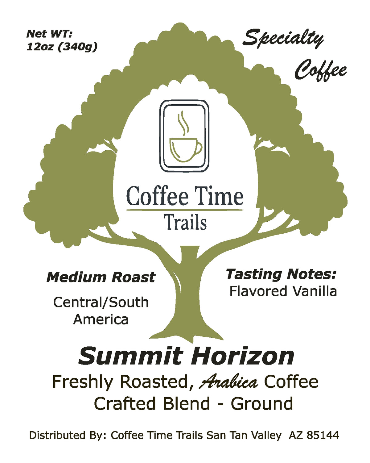 Summit Horizon- Vanilla Flavored, Specialty Coffee